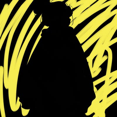 realistic girl with a oversized sweatshirt on and a bun