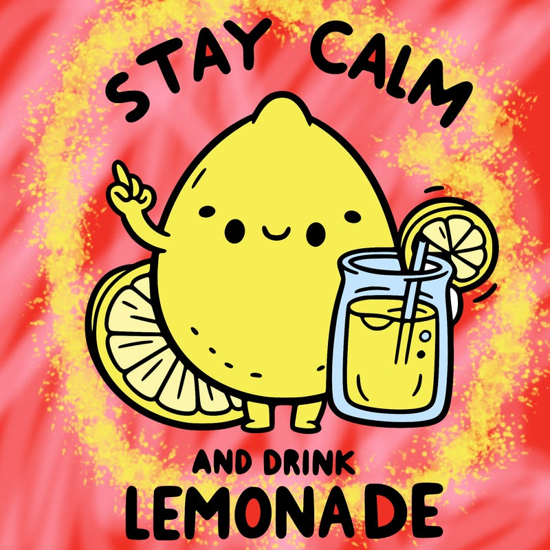 stay calm and drink lemonade