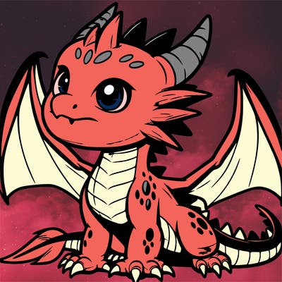 fierce baby night dragon