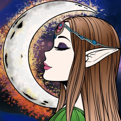 a realistic moon elf