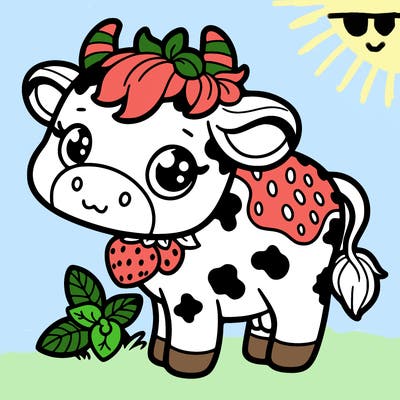 strawberry cow