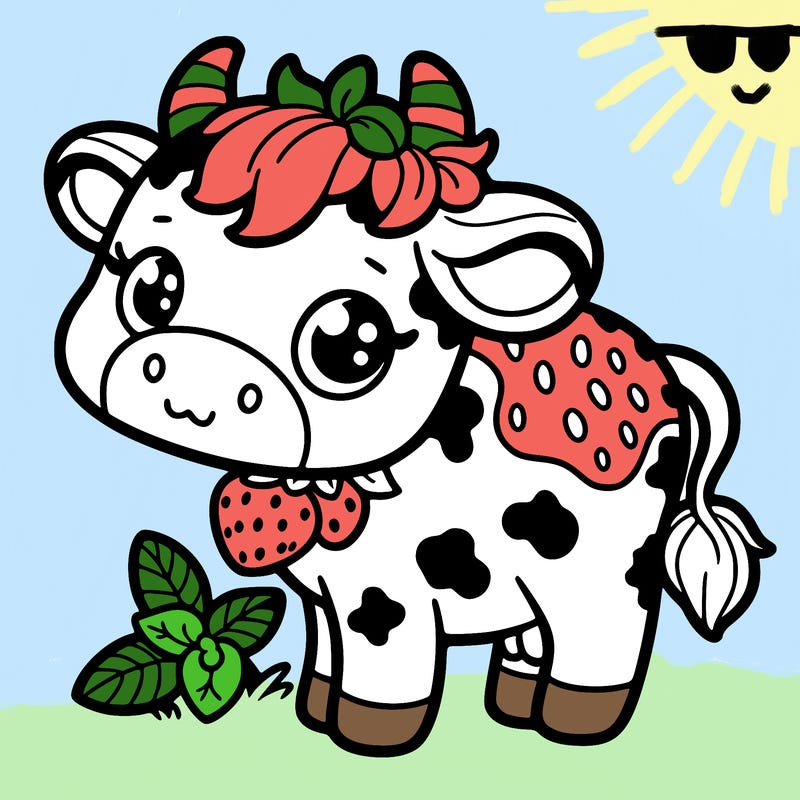 strawberry cow