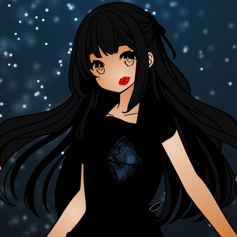 anime girl with long hair and beautiful body wearing a swimsuit