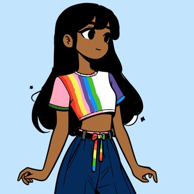 girl in a cute crop top