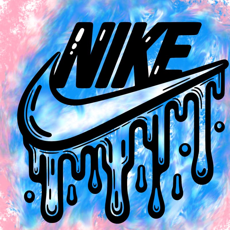 dripping nike logo