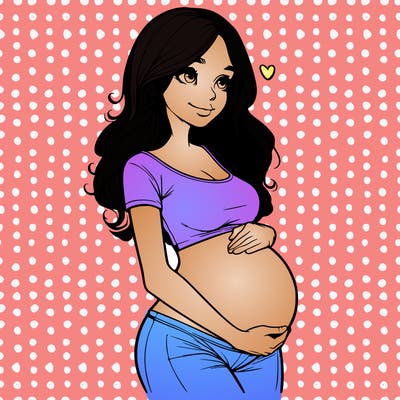realistic pregnant girl