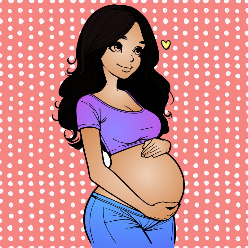realistic pregnant girl