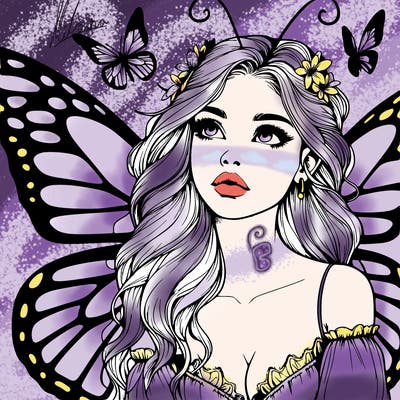 butterfly fairy realistic girl