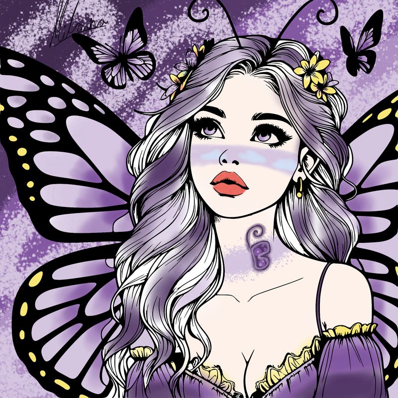 butterfly fairy realistic girl