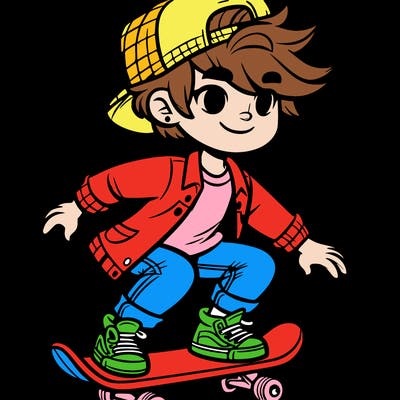 male skater boy