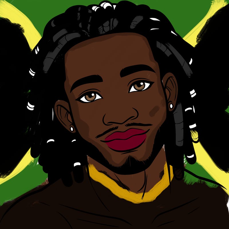 beautiful african american man with dreads