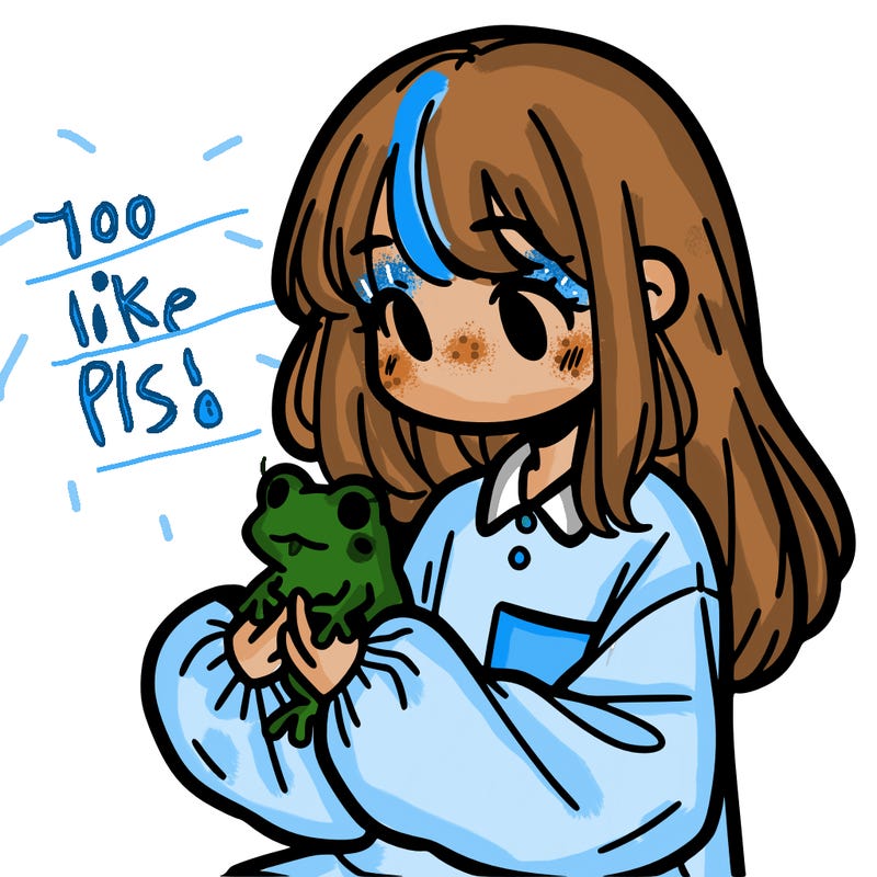 girl with long hair and a oversized shirt. and she is holding a frog
