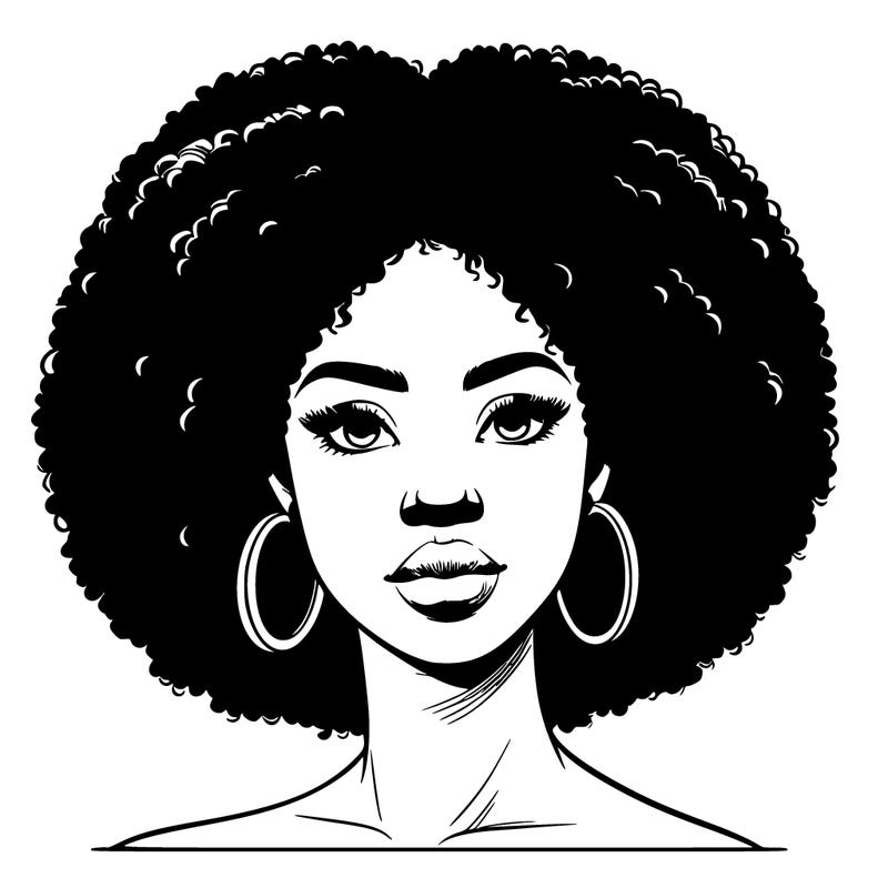 realistic african american woman
