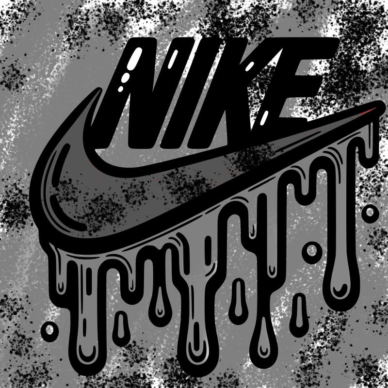 dripping nike logo