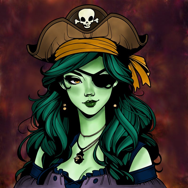 realistic pirate that’s a girl