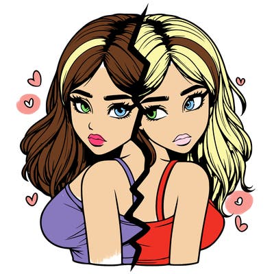 realistic girl split