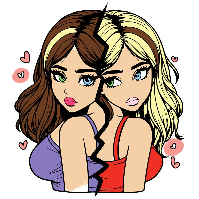 realistic girl split