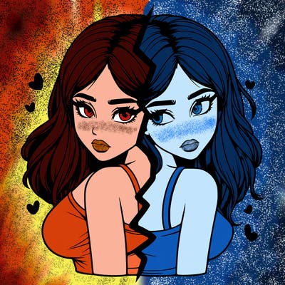 realistic girl split