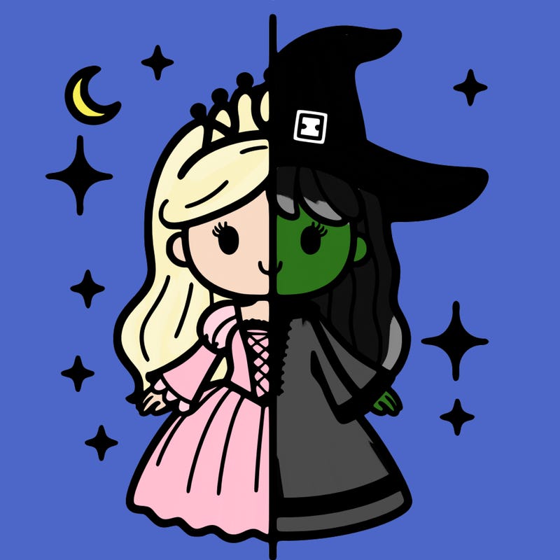 split princess and witch