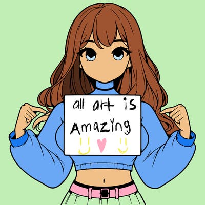 girl holding a blank sign in a long sleeve crop top