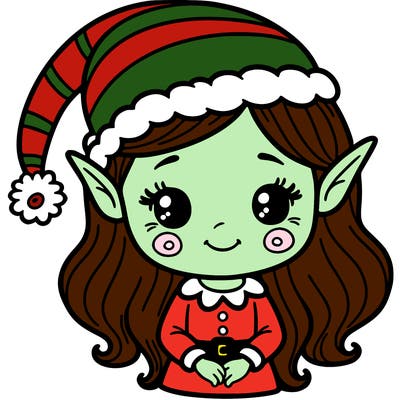 christmas elf girl