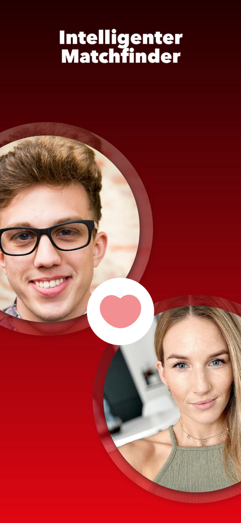 SLLIK - Two user profiles with a pink heart indicating a match on the SLLIK social networking app