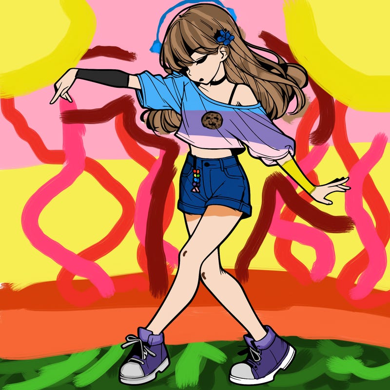 realistic girl danceing