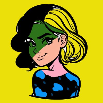 portrait of a woman looking over her shoulder smirking