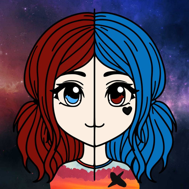 split girl just the face