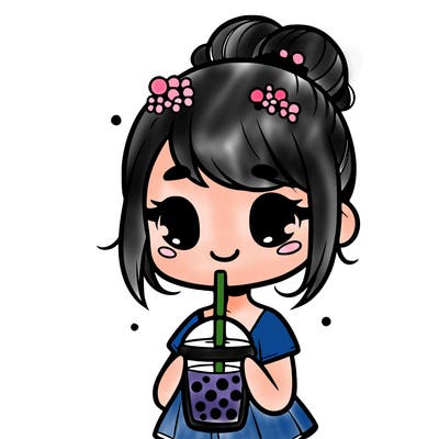 girl with boba