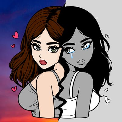 realistic girl split