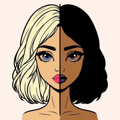 realistic girl split