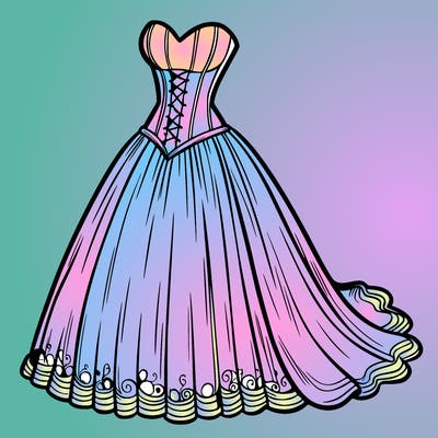 wedding dress-corset and a long and flowy skirt