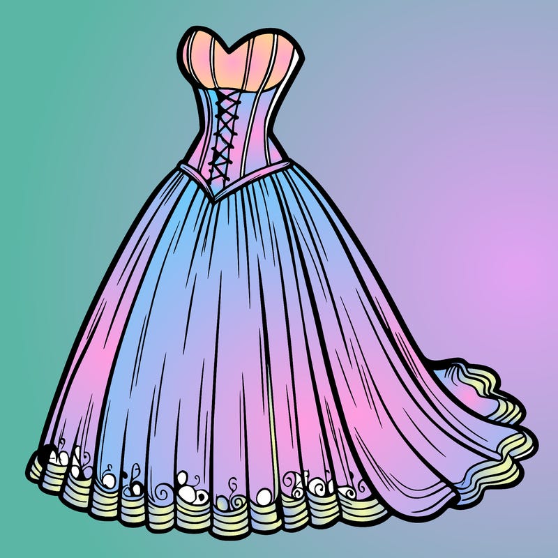 wedding dress-corset and a long and flowy skirt