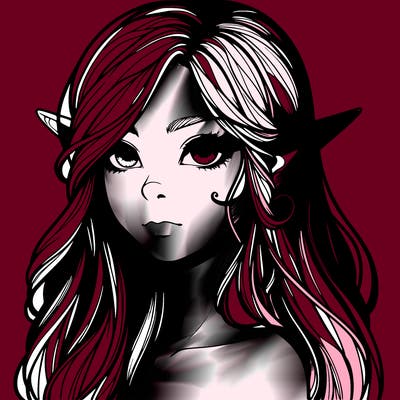 elf girl realistic dark fantasy