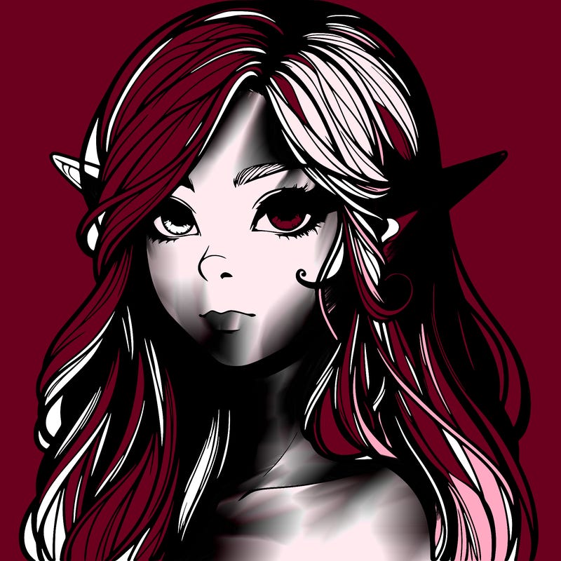 elf girl realistic dark fantasy