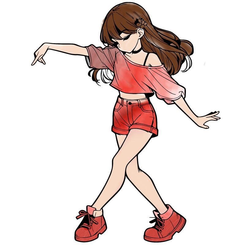 realistic girl danceing