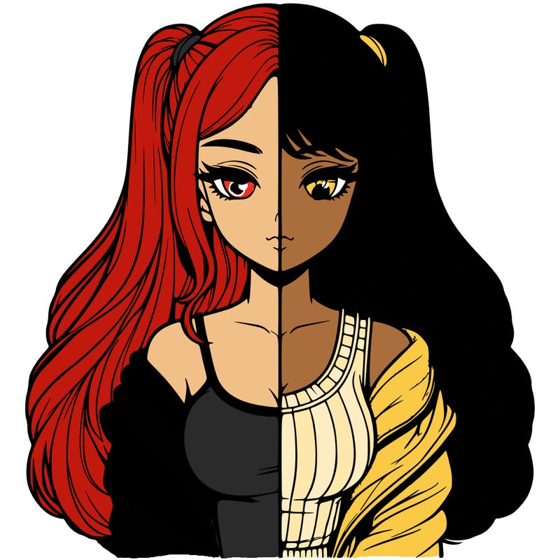 realistic girl split