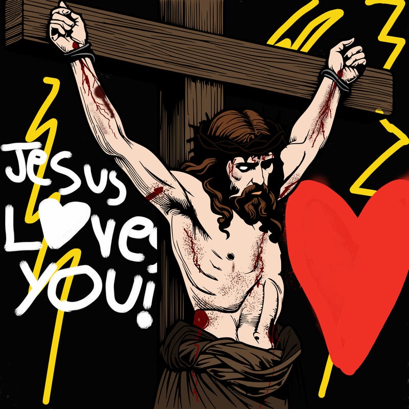 jesus realistic on the cross