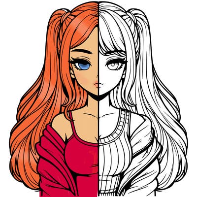 realistic girl split