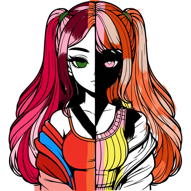 realistic girl split