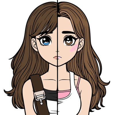 realistic girl split