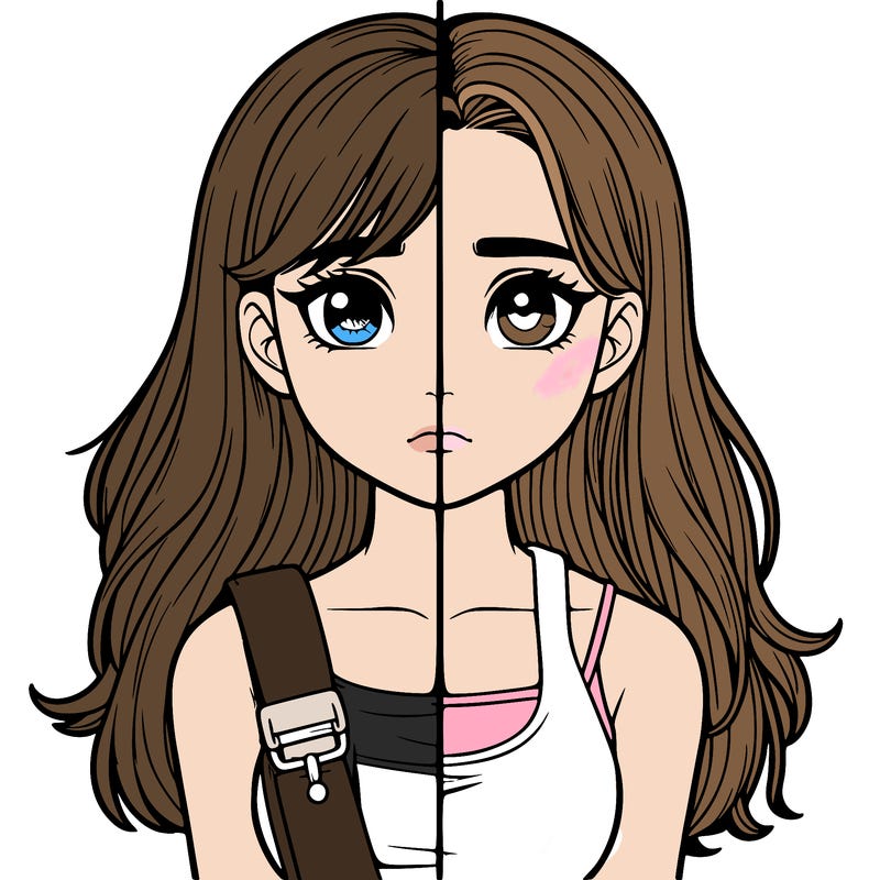 realistic girl split