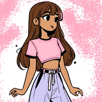 girl in a cute crop top