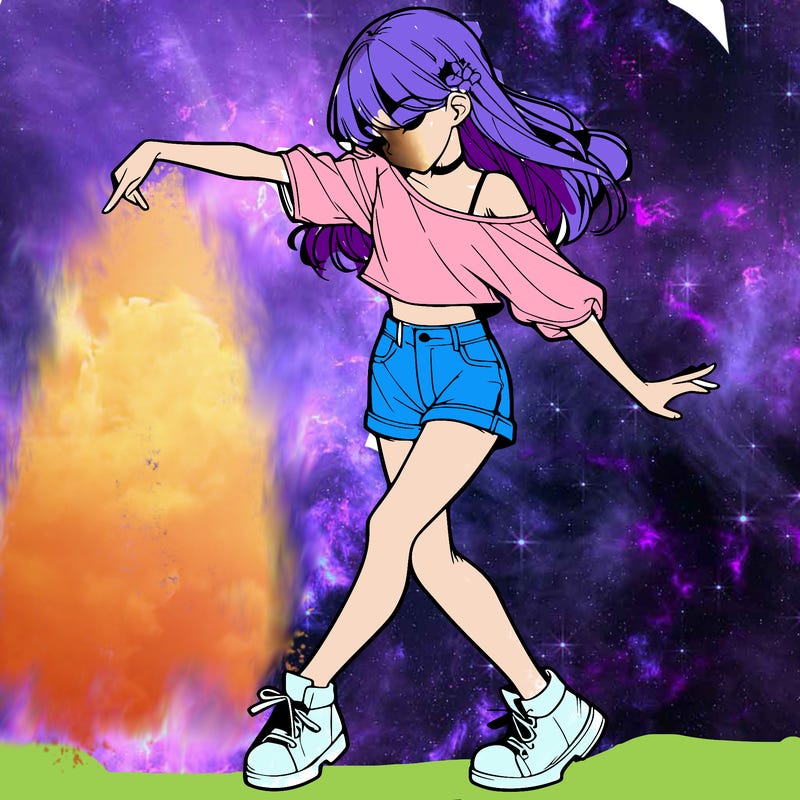 realistic girl danceing