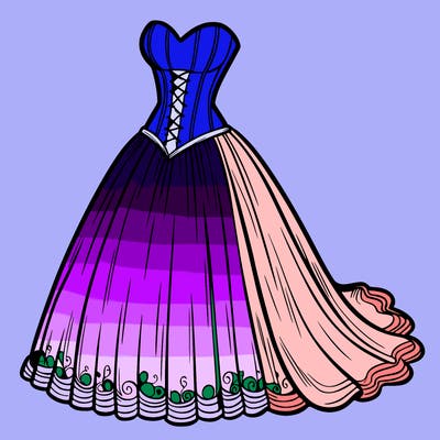wedding dress-corset and a long and flowy skirt