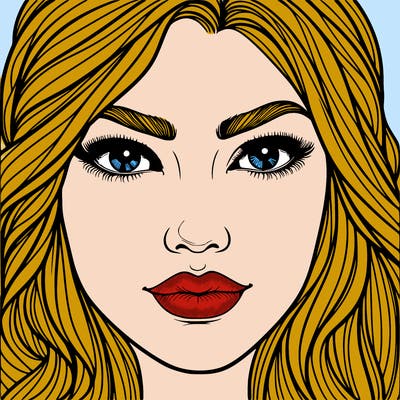 detailed female face