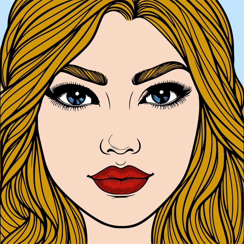 detailed female face