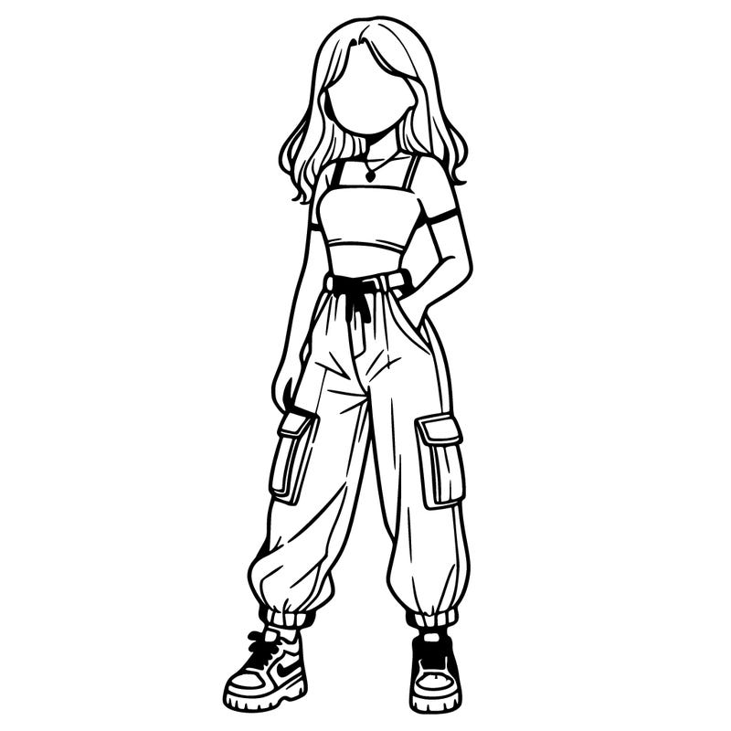 girl in cargo pants and cute crop top cargo everything