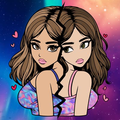 realistic girl split